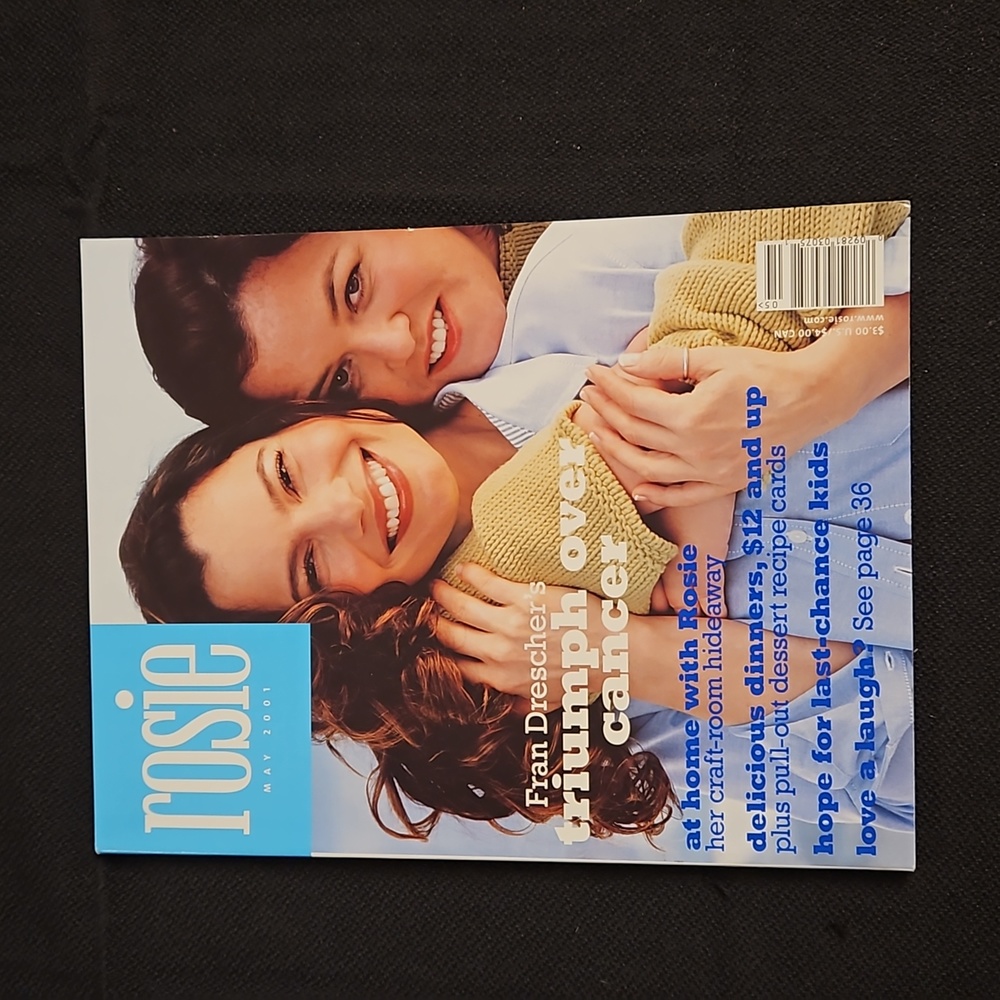 ROSIE Magazine May 2001 Fran Drescher craft room recipes EUC